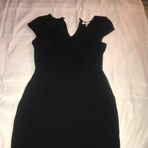Black Dress with Scallop Edge